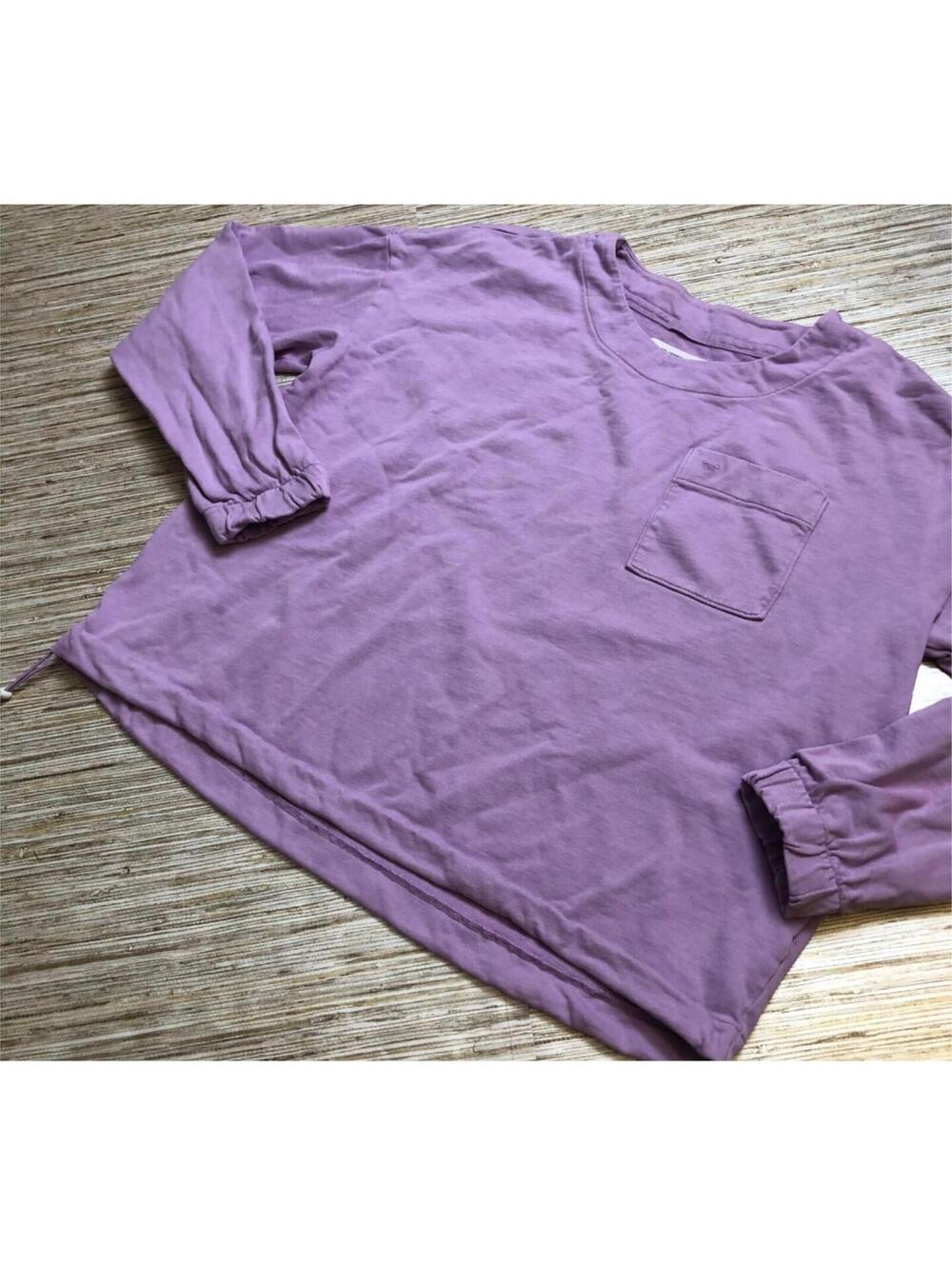 3191 REI Co-op 100% cotton pullover pocket top LILAC sz L